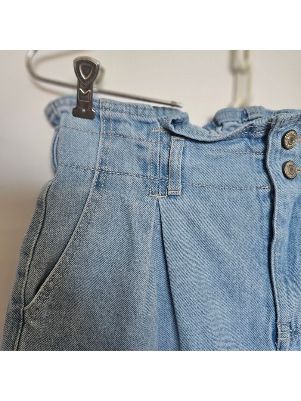 Mele & Pere 80's 90's Inspired High Rise Denim Shorts (L) - Picture 4 of 11